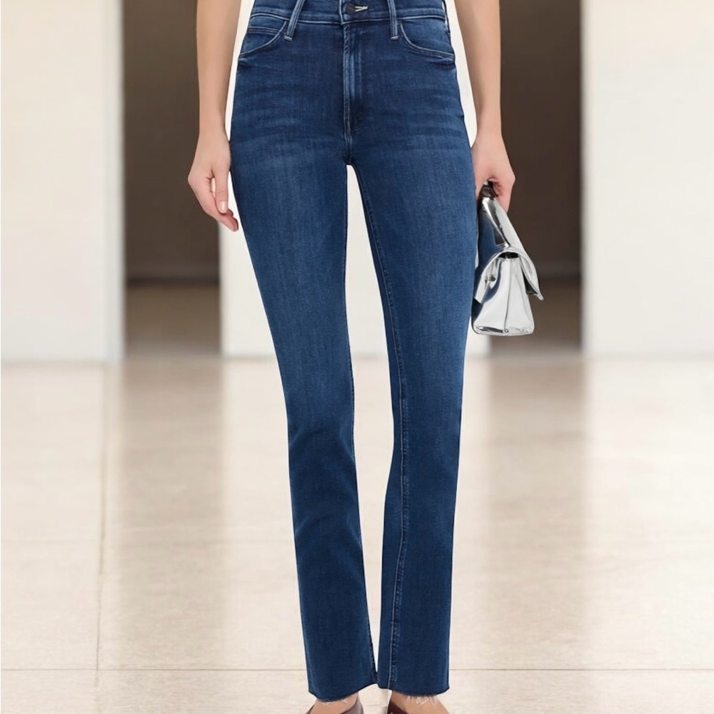 Mother The Mid Rise Dazzler Ankle Fray Jeans Women’s 26